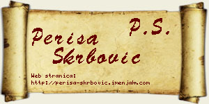 Periša Škrbović vizit kartica